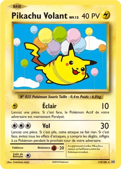 Pikachu volant - XY Évolutions - 110/108