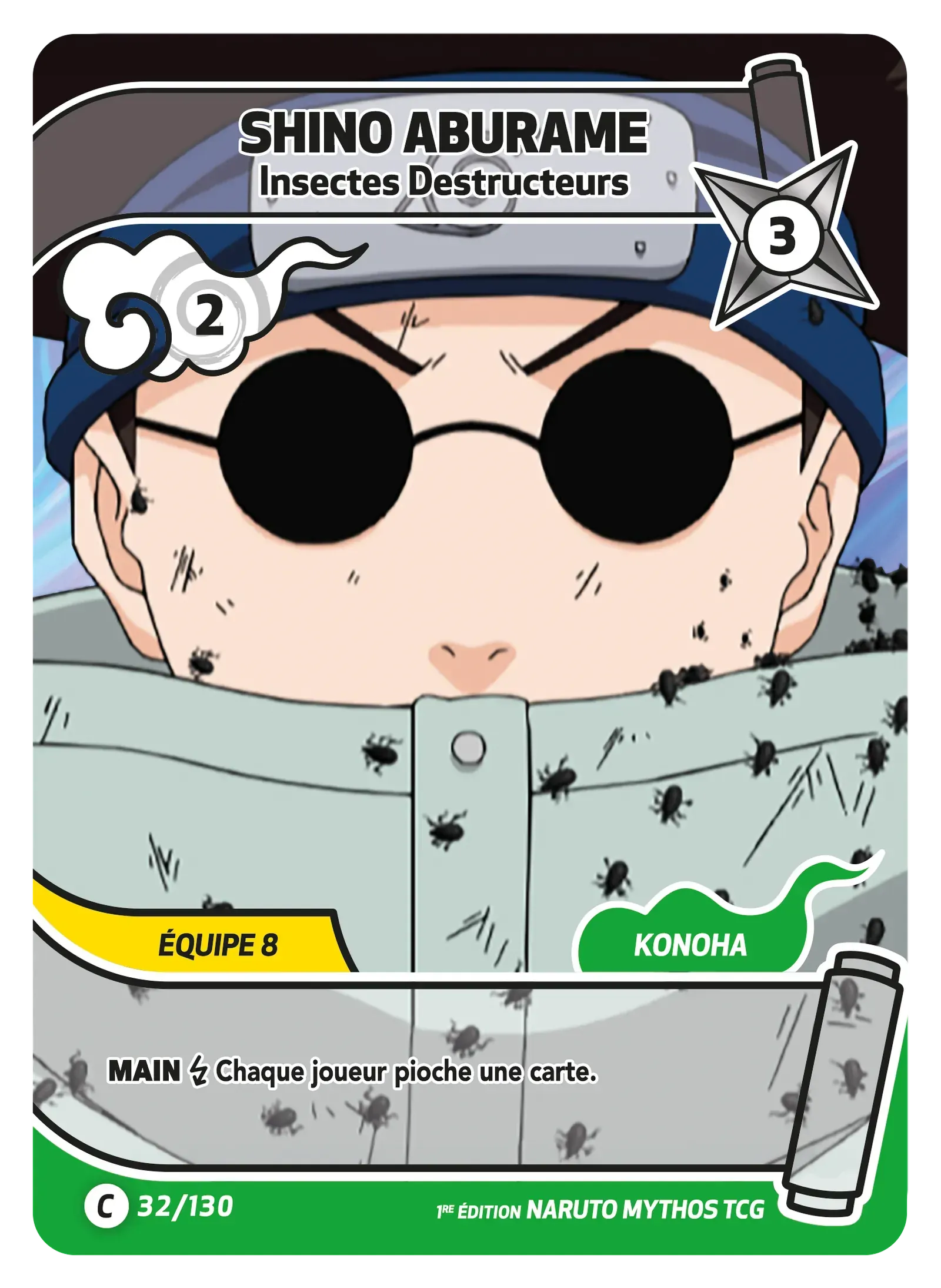 Shino Aburame - Insectes Destructeurs - Konoha Shido - 032/130