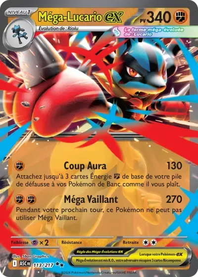 Mega Lucario ex - Héros Transcendants - 113/217