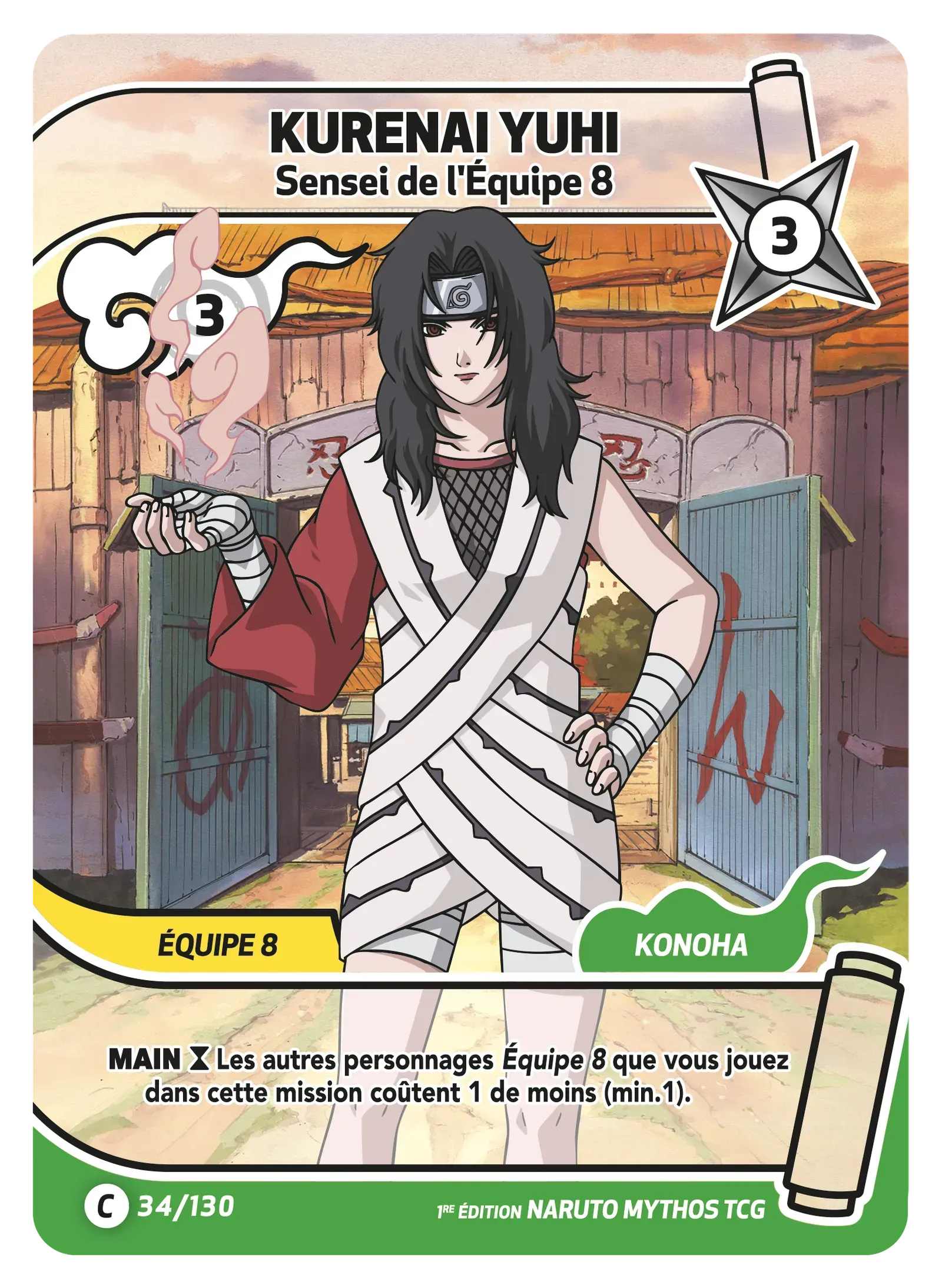 Kurenai Yuhi - Sensei de l'Équipe 8 - Konoha Shido - 034/130