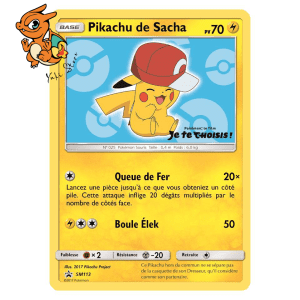 Pikachu de Sacha - Promos Soleil & Lune - 113