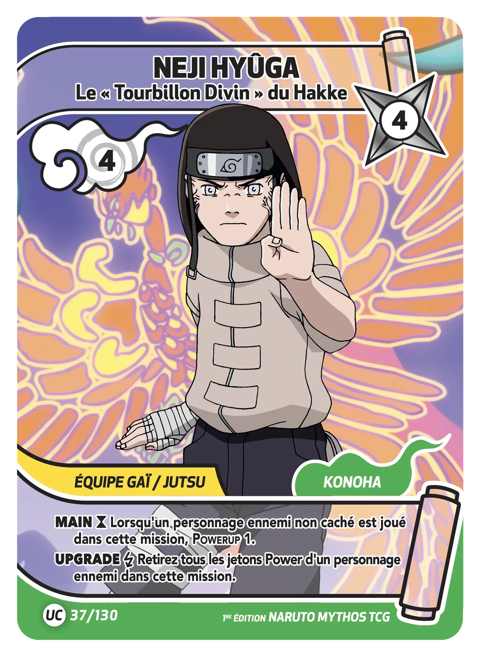Neji Hyûga - Le « Tourbillon Divin » du Hakke - Konoha Shido - 037/130