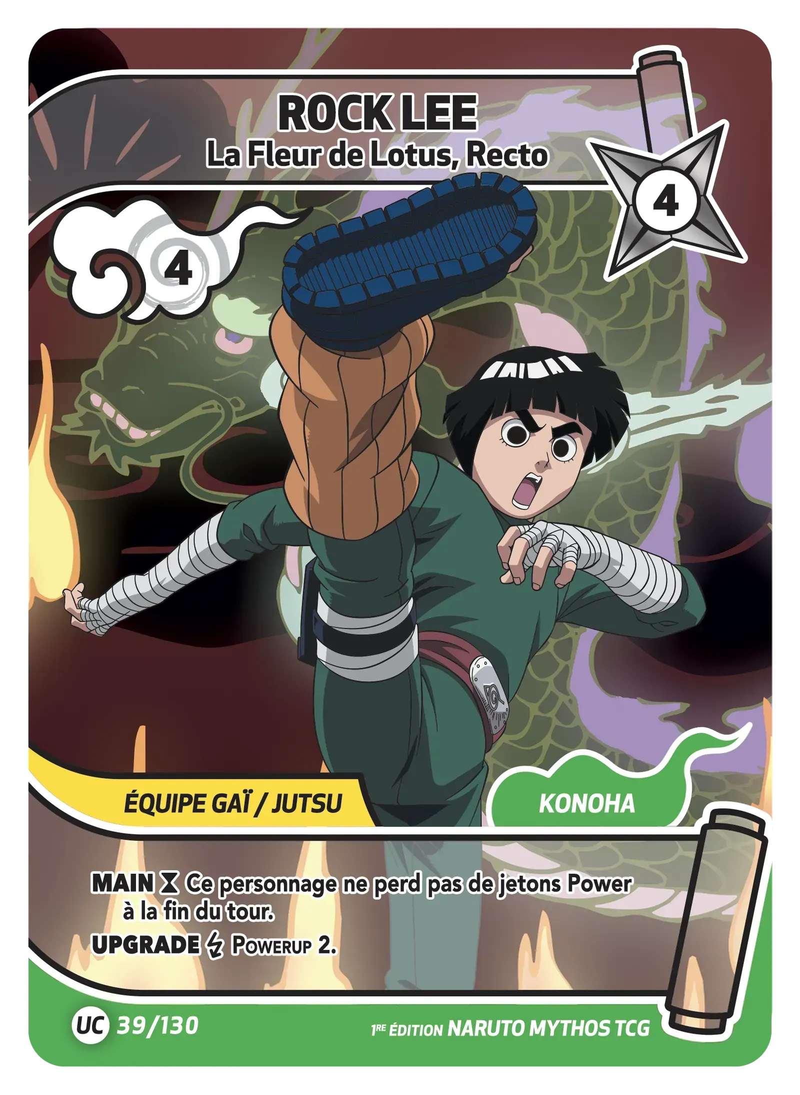 Rock Lee - La Fleur du Lotus, Recto - Konoha Shido - 039/130