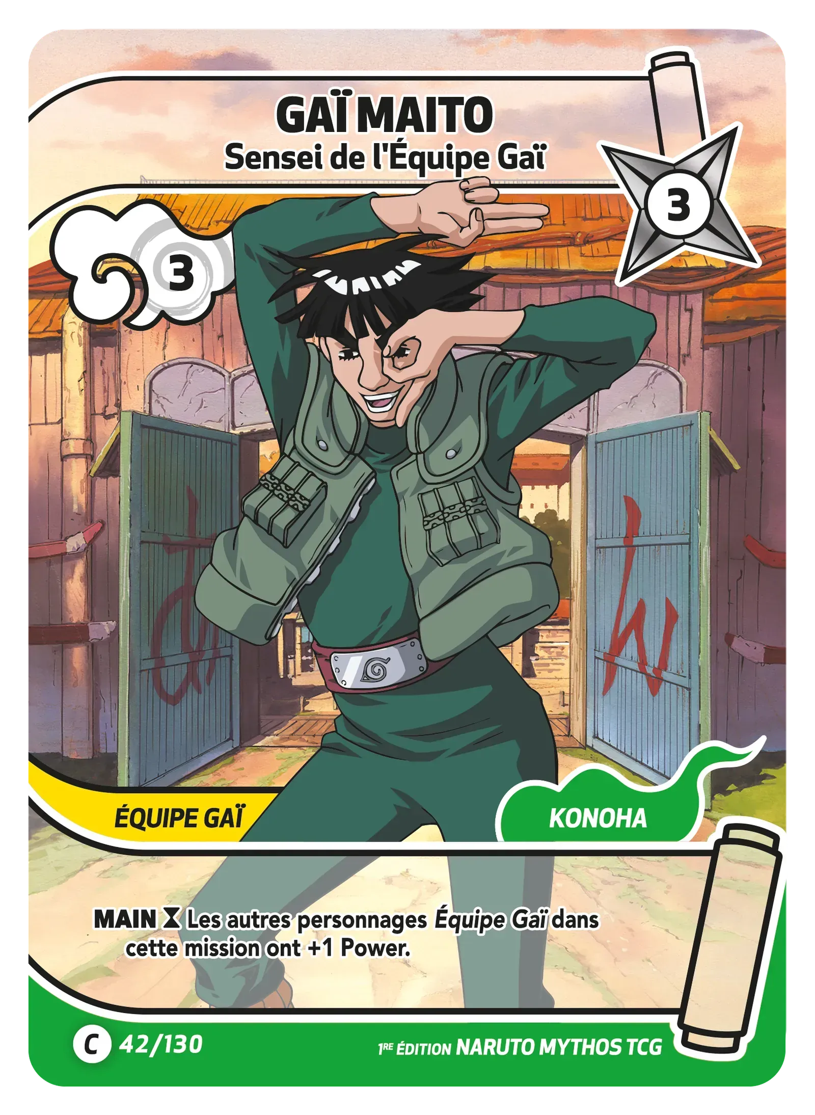 Gaï Maito - Sensei de l'Équipe Gaï - Konoha Shido - 042/130