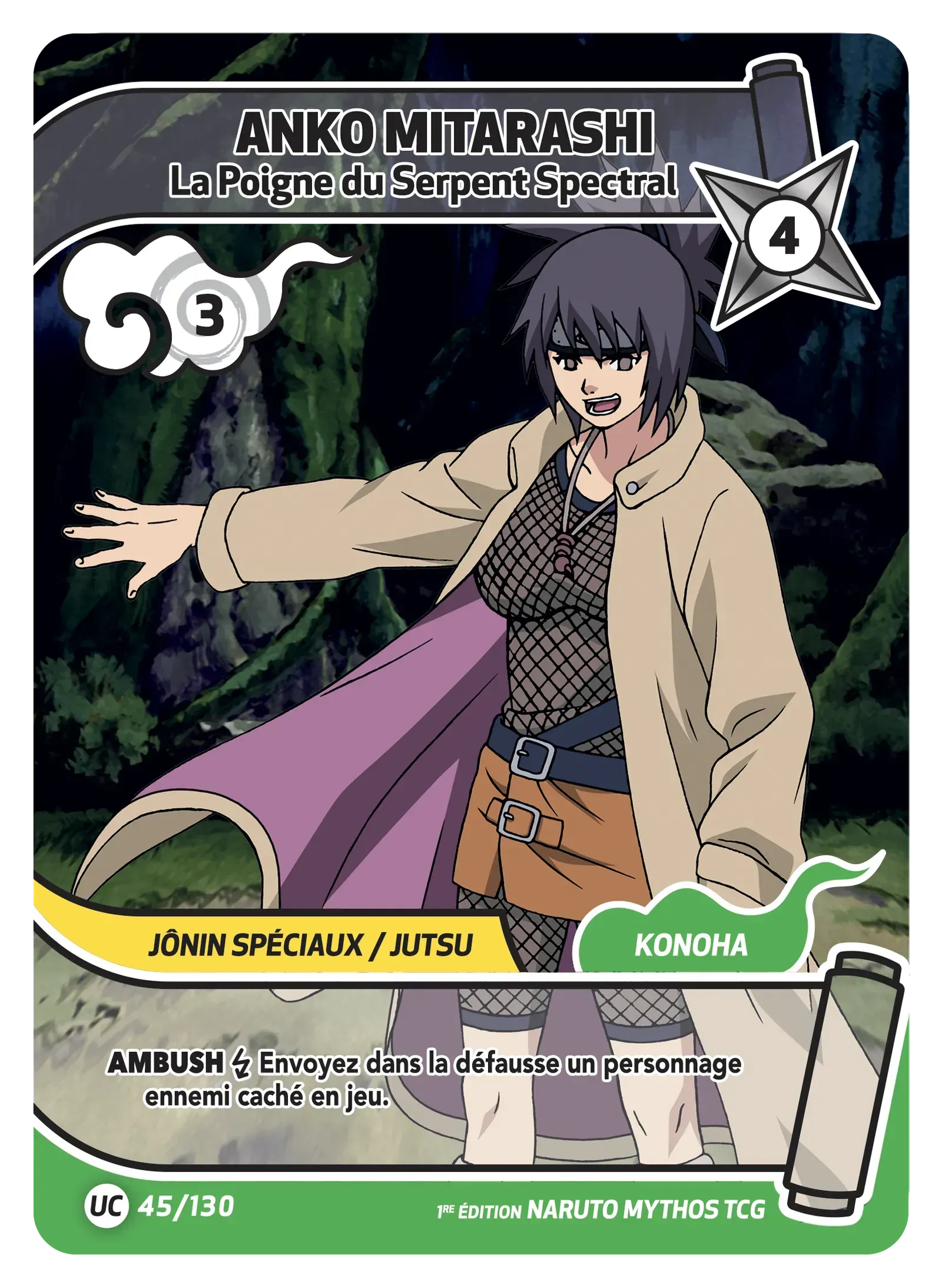 Anko Mitarashi - La Poigne du Serpent Spectral - Konoha Shido - 045/131