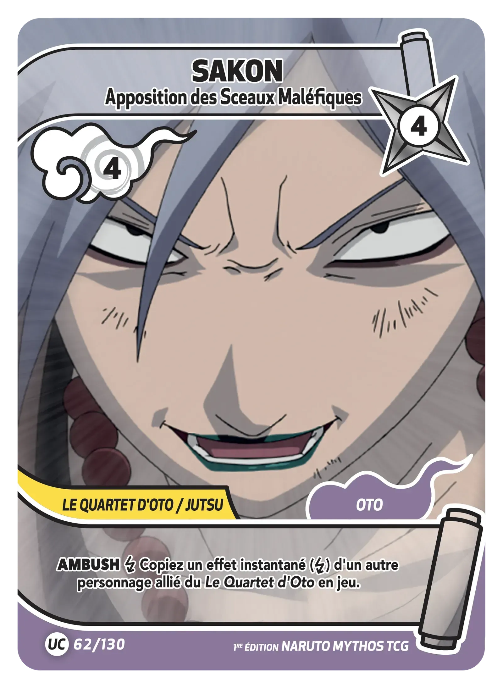 Sakon - Apposition des Sceaux Maléfiques - Konoha Shido - 062/130