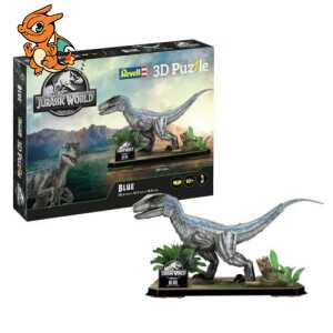 JURASSIC WORLD - Velociraptor Blue - Puzzle 3D 57pcs