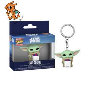 MANDALORIAN & GROGU - Pocket Pop Keychains - Grogu With Snack