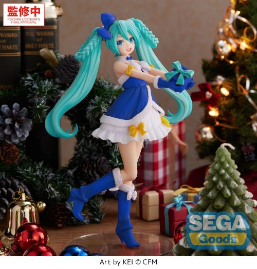HATSUNE MIKU - Saphire Christmas - Figurine High Premium 21cm