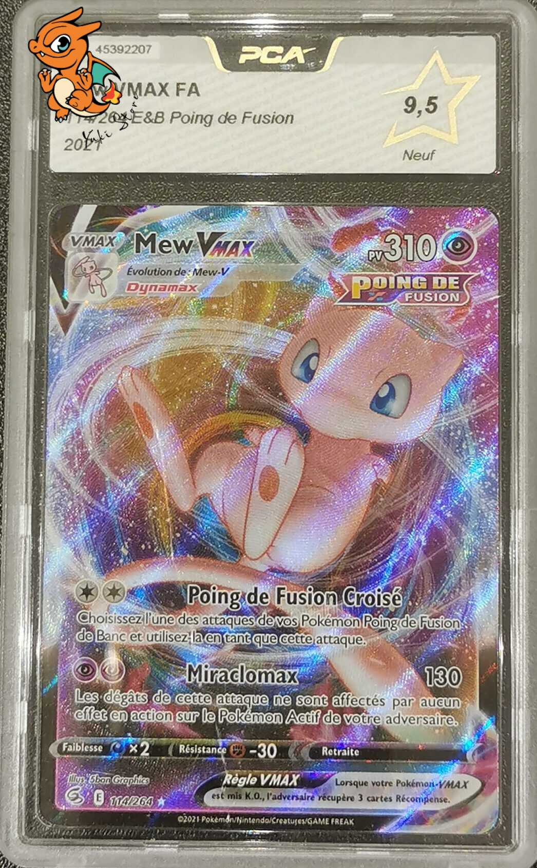Mew VMAX - Poing de Fusion - 114/264 - PCA 9.5 - Français