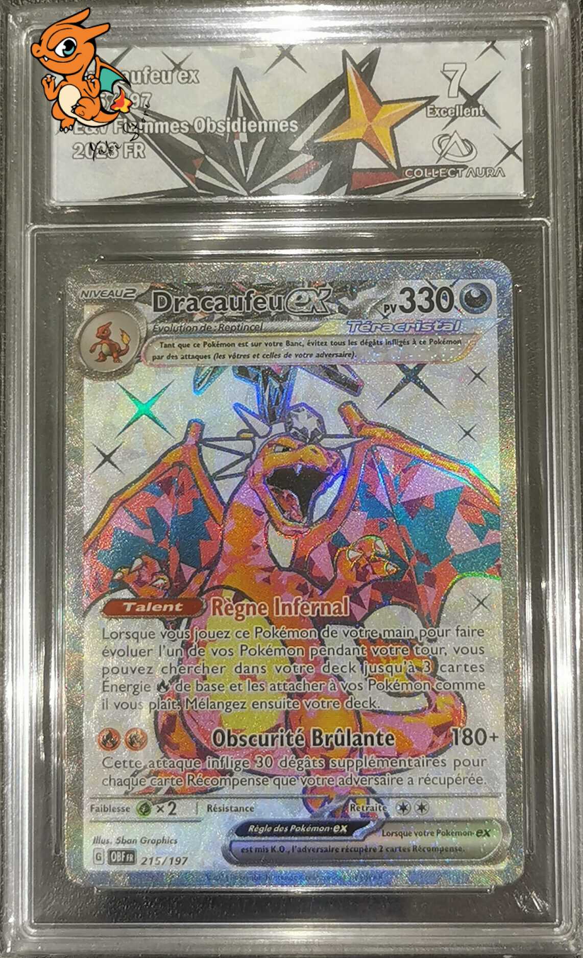 Dracaufeu ex - Flammes Obsidiennes - 215/197 - Collect Aura 7 - Français