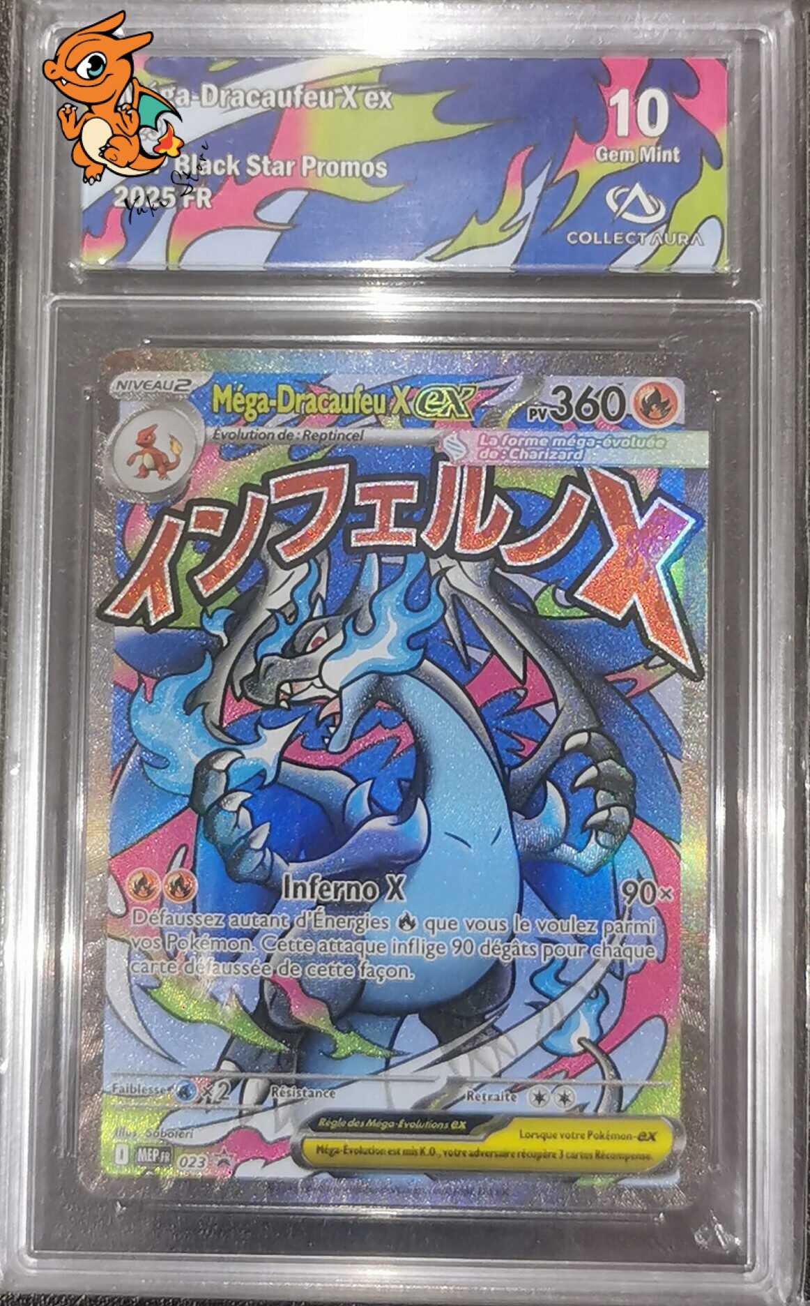 Méga-Dracaufeu X ex - Promo Méga-Évolution - MEP023 - Collect Aura 10 - Français