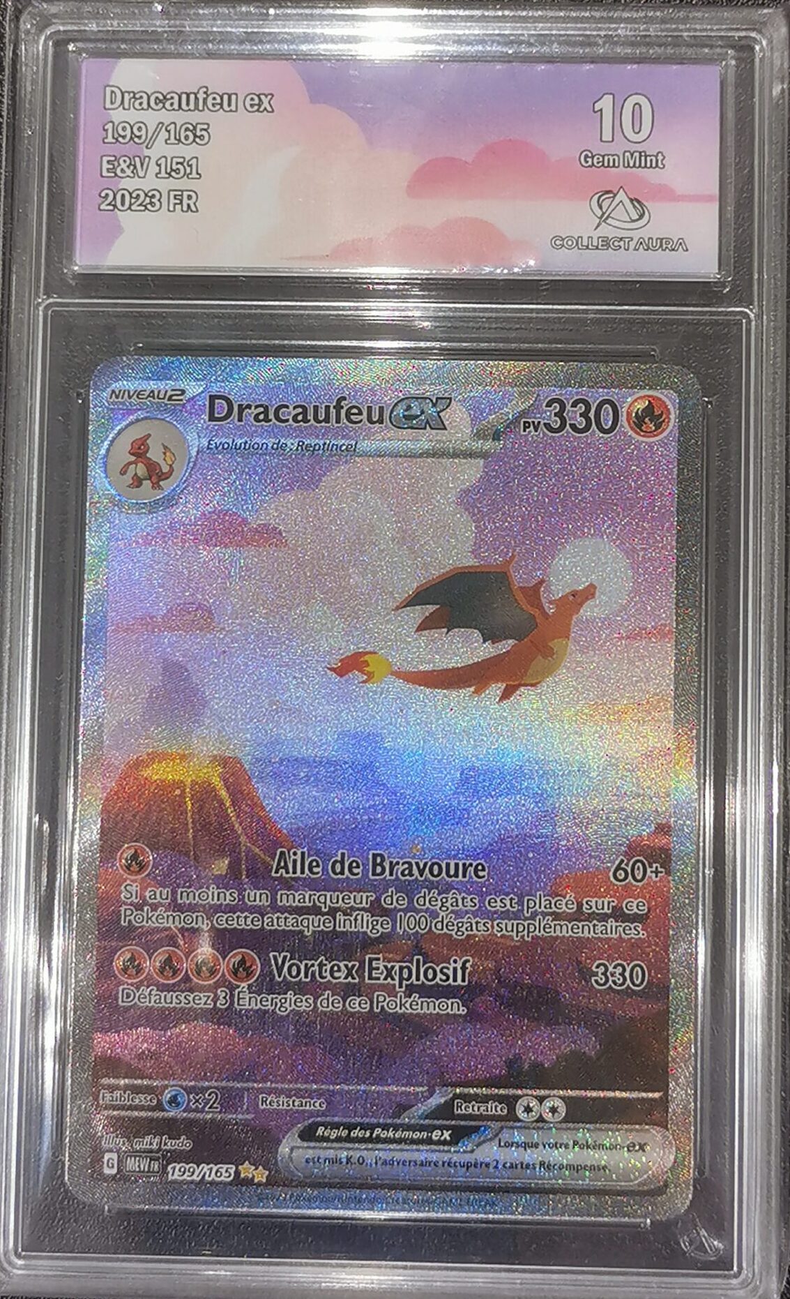 Dracaufeu ex - 151 - 199/165 - Collect Aura 10 - Français