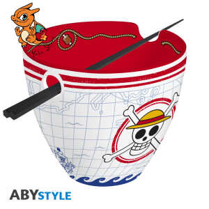 ONE PIECE - Bol à ramen avec baguettes - "Monkey D. Luffy"