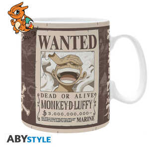 ONE PIECE - Mug - 460 ml - "Luffy Wanted"