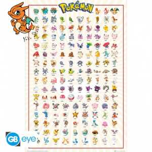 POKEMON - Poster Maxi 91,5x61 - Kanto 151 Français