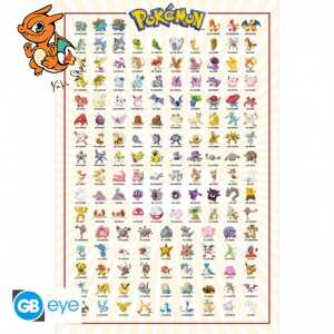 POKEMON - Poster Maxi 91,5x61 - Kanto 151 Anglais
