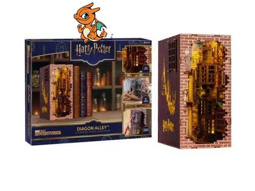 HARRY POTTER -BOOK NOOK KIT -Chemin de Traverse - 202pc +Eclairage LED