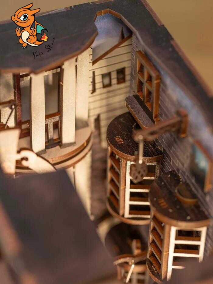 HARRY POTTER -BOOK NOOK KIT -Chemin de Traverse - 202pc +Eclairage LED – Image 3