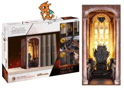 GAME OF THRONES - BOOK NOOK KIT - Thrône de Fer - 91pc + Eclairage LED