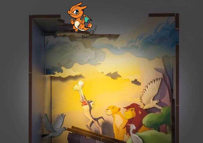 DISNEY - BOOK NOOK KIT - Le Roi Lion - 82pc + Eclairage LED – Image 3