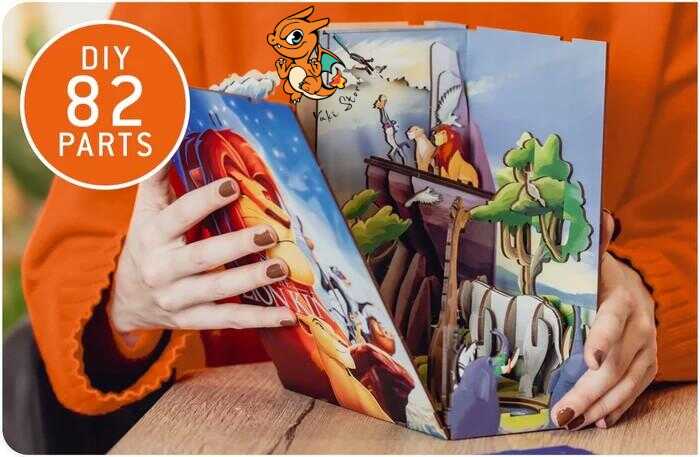 DISNEY - BOOK NOOK KIT - Le Roi Lion - 82pc + Eclairage LED – Image 4