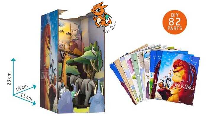 DISNEY - BOOK NOOK KIT - Le Roi Lion - 82pc + Eclairage LED – Image 6