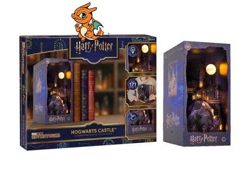 HARRY POTTER -BOOK NOOK KIT - Chateau Poudlard - 171pc + Eclairage LED