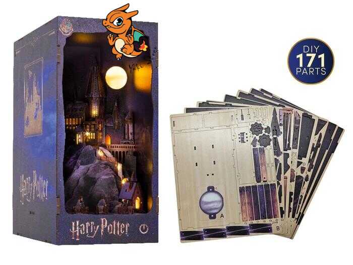 HARRY POTTER -BOOK NOOK KIT - Chateau Poudlard - 171pc + Eclairage LED – Image 6