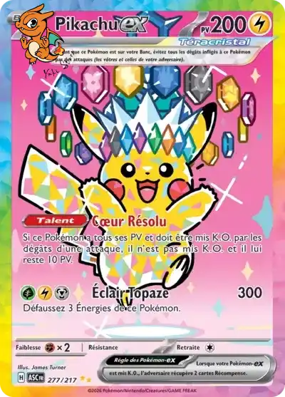 Pikachu ex - Héros Transcendants - 277/217