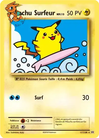 Pikachu surfeur - XY Évolutions - 111/108