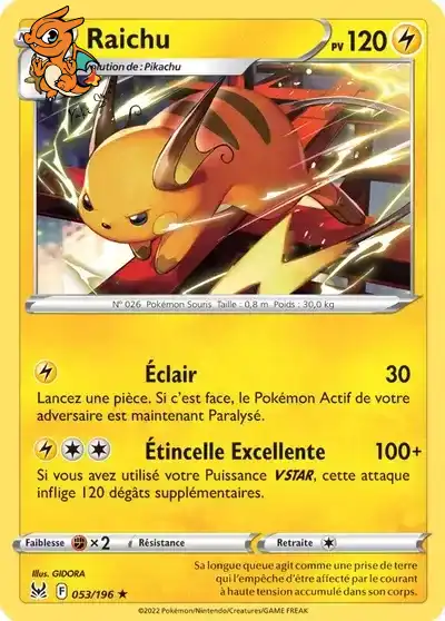 Raichu - Origine Perdue - 053/196