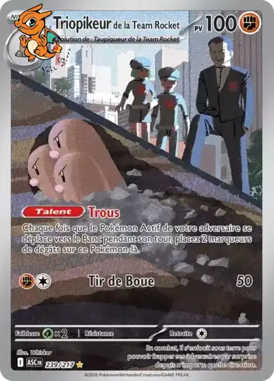 Triopikeur de la Team Rocket - Héros Transcendants - 239/217