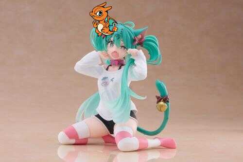 HATSUNE MIKU - Miku "Cat Ear t-Shirt" - Statuette Desktop Cute 13cm