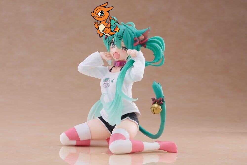 HATSUNE MIKU - Miku "Cat Ear t-Shirt" - Statuette Desktop Cute 13cm – Image 2