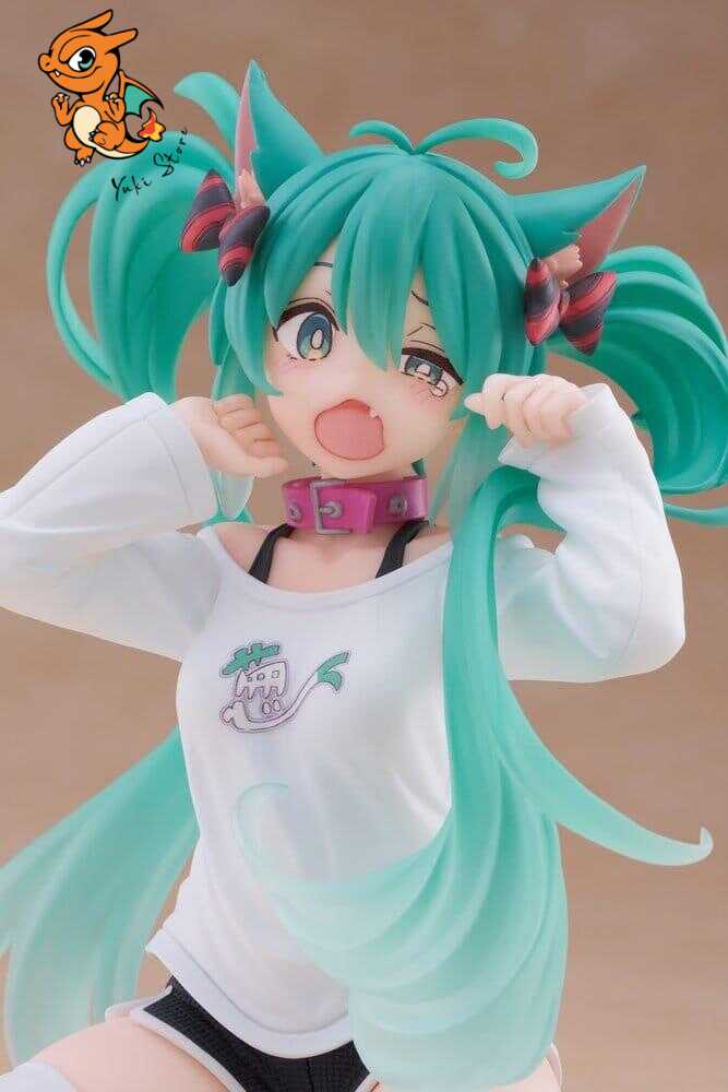 HATSUNE MIKU - Miku "Cat Ear t-Shirt" - Statuette Desktop Cute 13cm – Image 4
