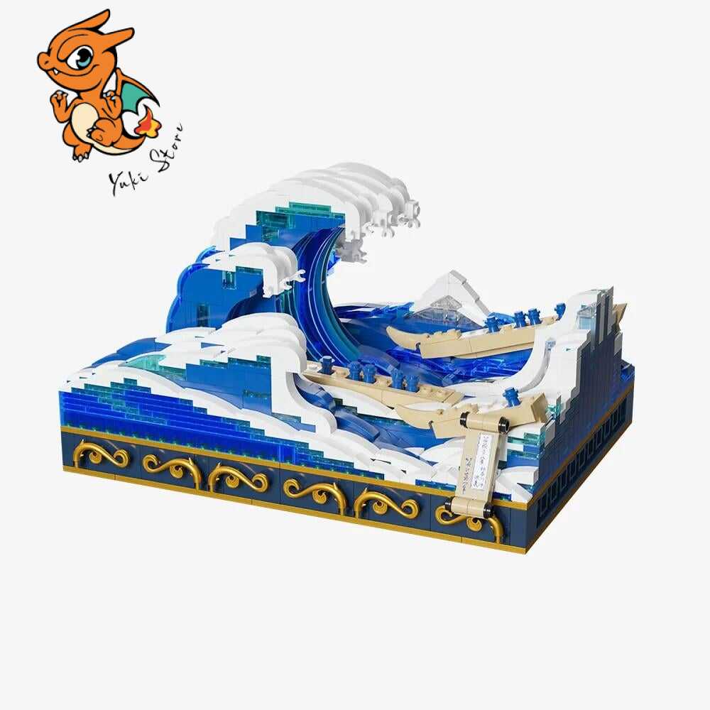 PANTASY - La grande vague de Kanagawa - Bloc de Construction 1497 pcs – Image 3