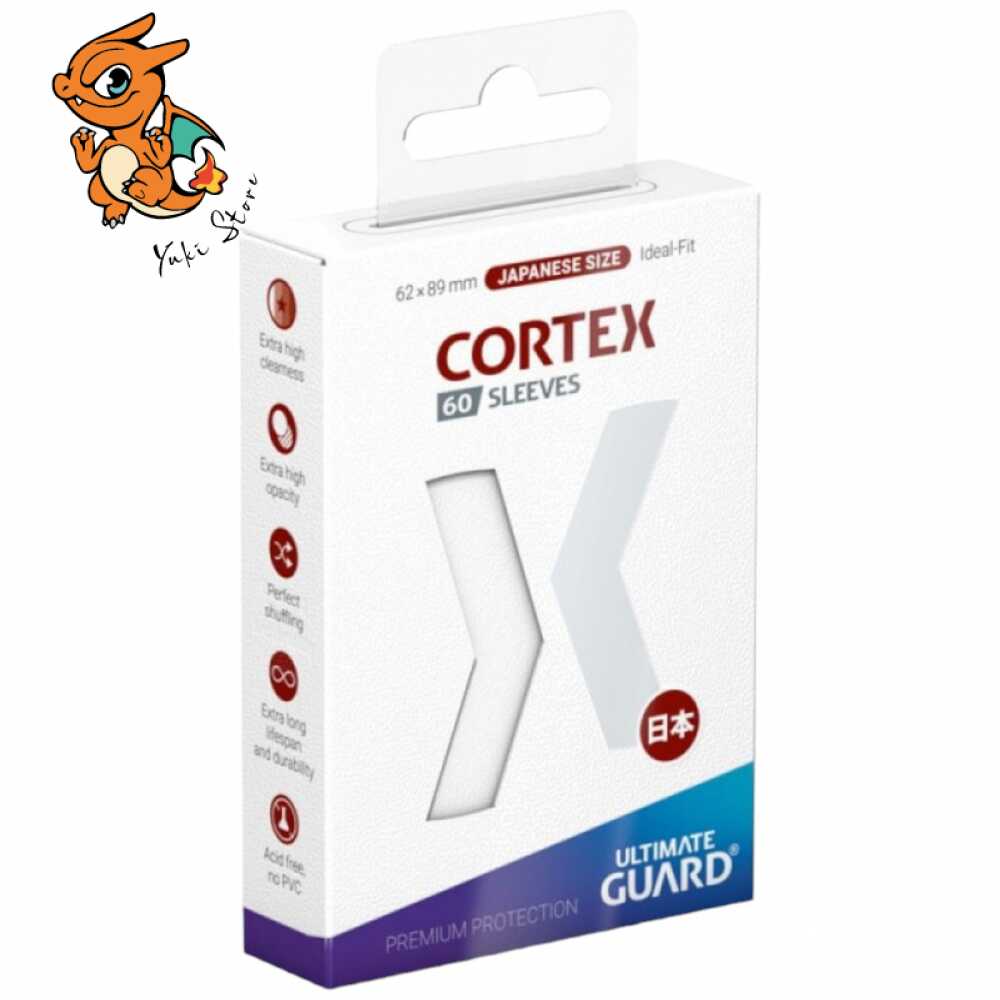 Ultimate Guard 60 Pochettes Cortex Sleeves Format Japonais – Blanc Brillant