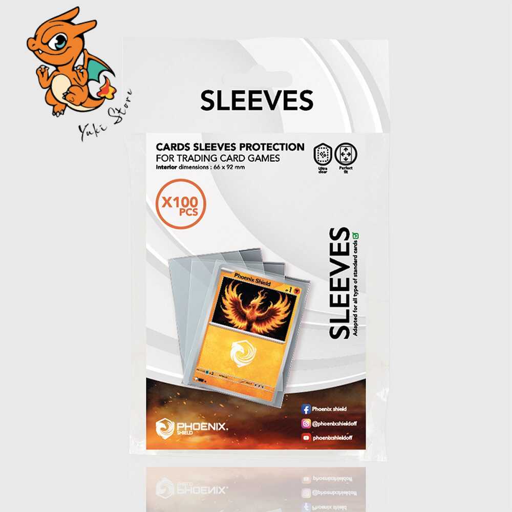 Phoenix Shield - Pochette de 100 sleeves standard 66 x 92 mm