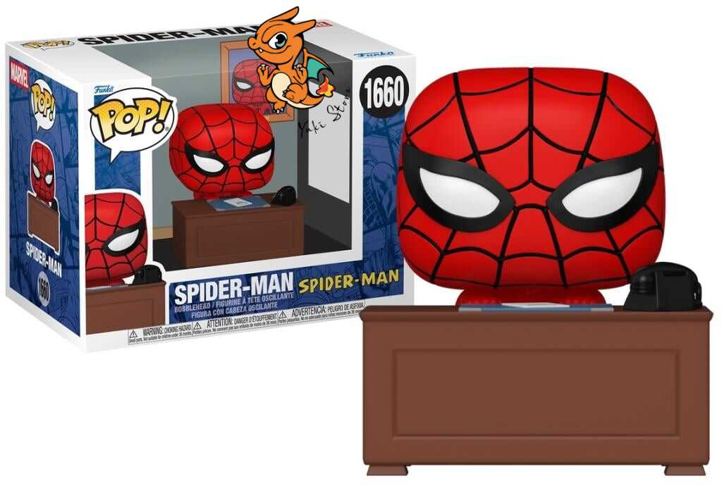 MARVEL MEME - POP Premium N° 1660 - Spider-Man avec bureau – Image 2