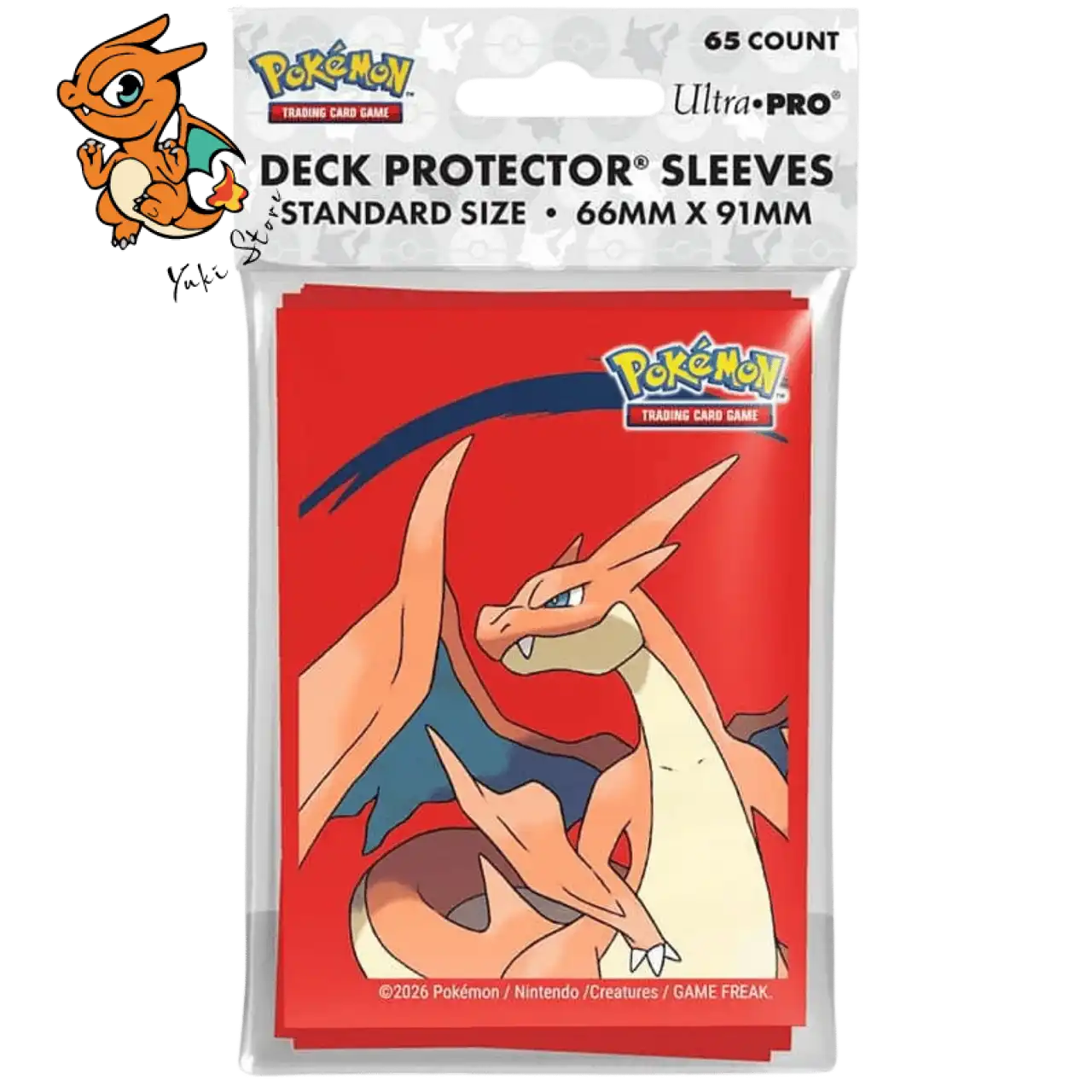 Ultra Pro - Pokémon JCC - 65 pochettes Méga-Dracaufeu Y (66 x 91 mm) – Image 2