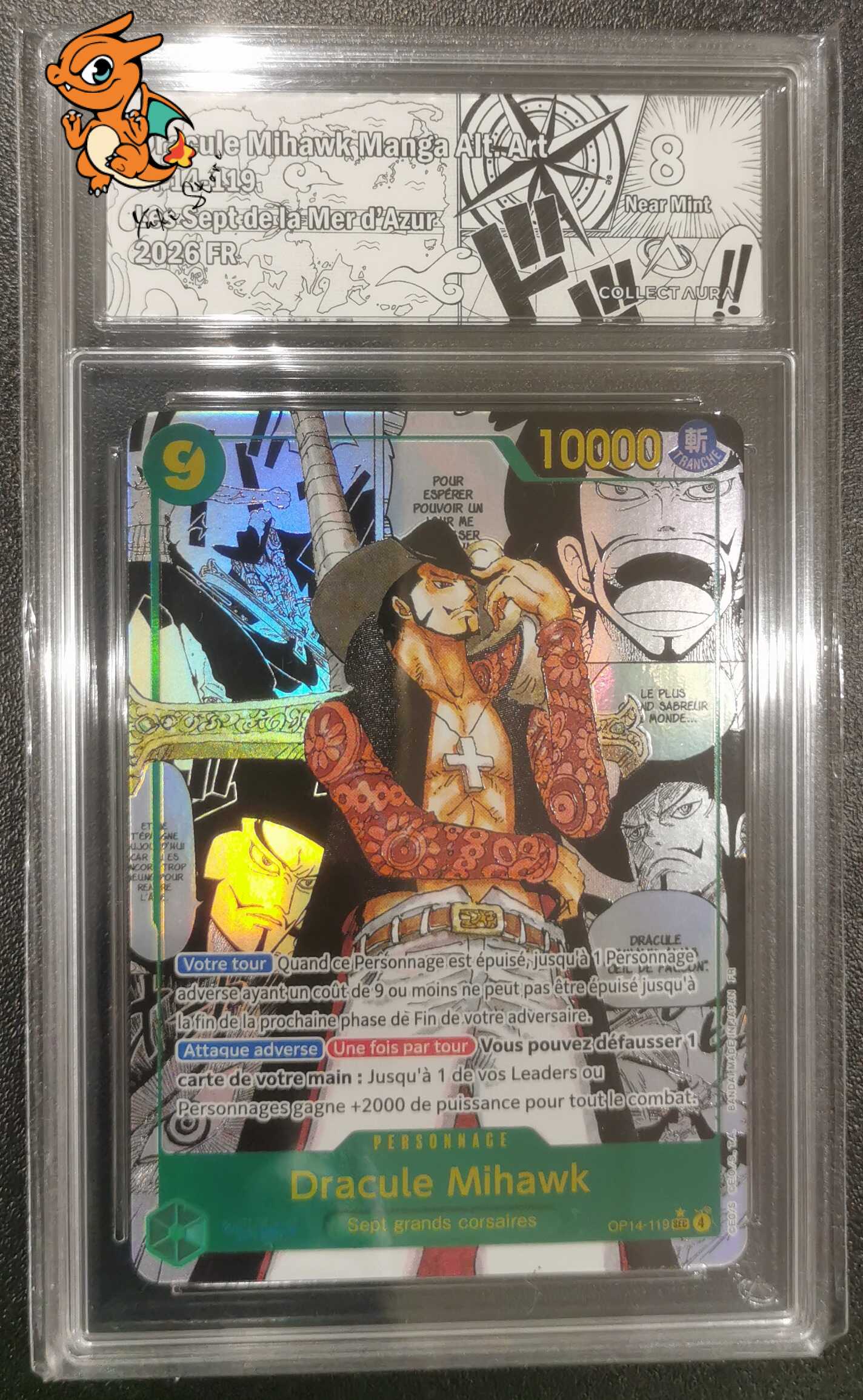 Dracule Mihawk Manga Alt. Art - Les Sept de la Mer d'Azur - OP14119 - Collect Aura 8 - Français