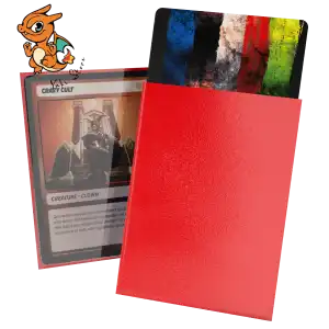 Ultimate Guard - 100 pochettes Cortex Sleeves taille standard Rouge Brillant