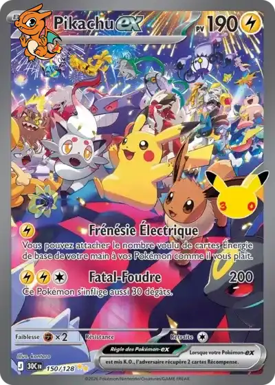 Pikachu ex - 30th Celebration - 150
