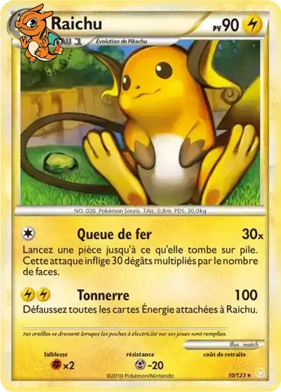 Raichu - HeartGold & SoulSilver - 010/123